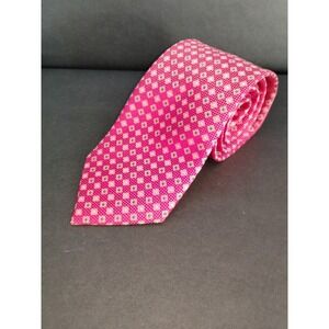 Cape Cod Tie Geometric Print White Green Preppy